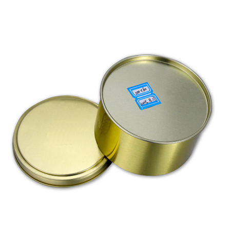 customized golden round biscuit tin